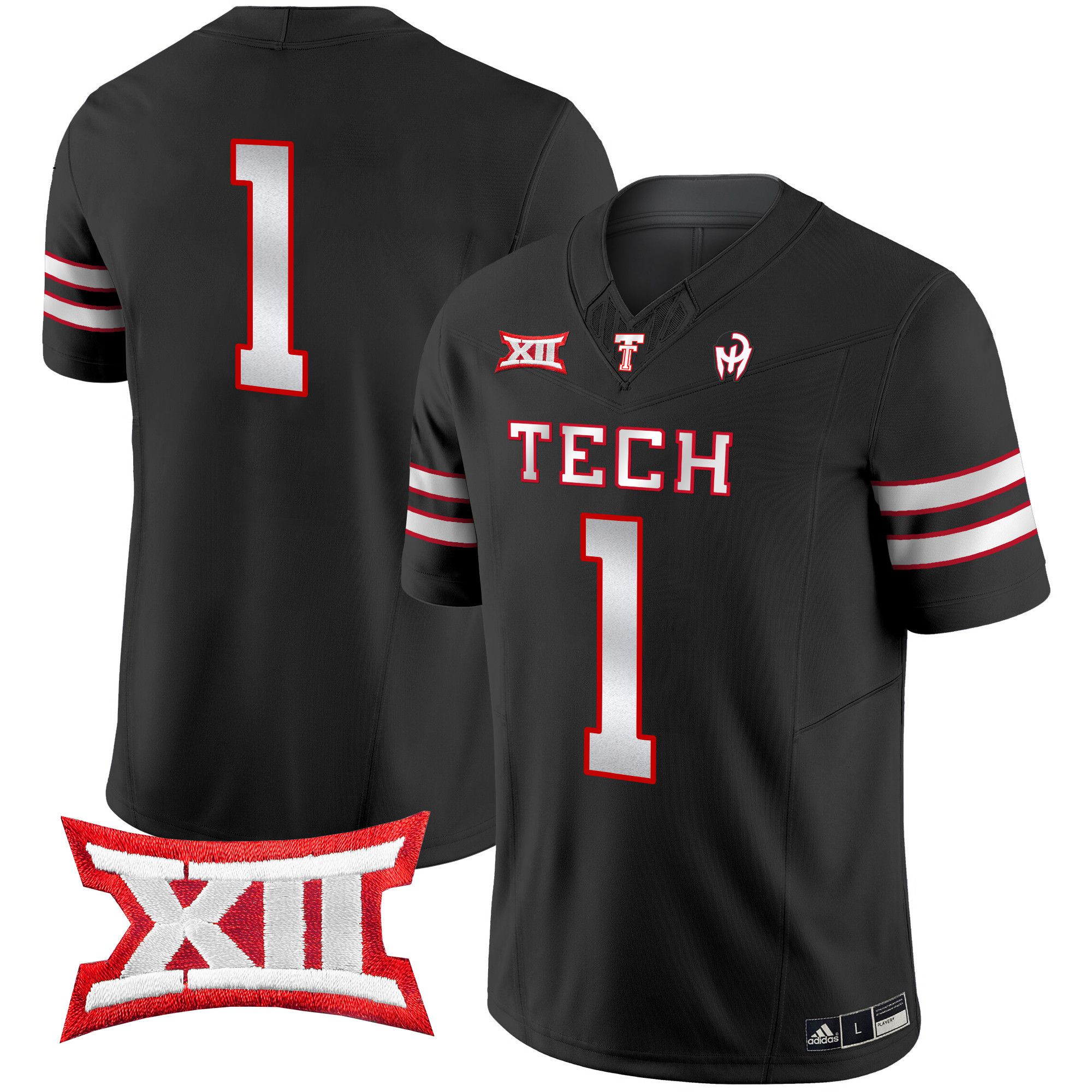 Men Texas Tech Red Raiders 1 No Name Black 2024 Patrick Mahomes Symbol Vapor Limited NCAA Jersey style 1